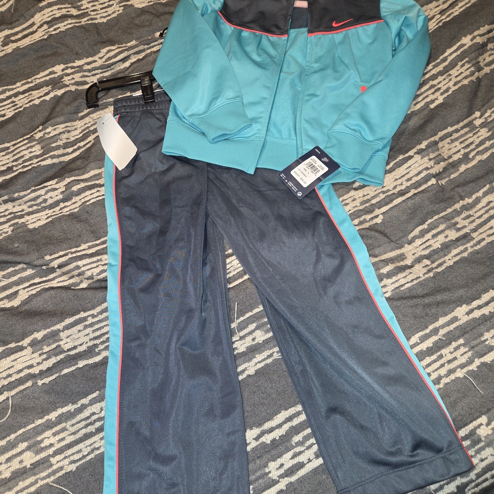 Nike Teal and Gray Tracksuit